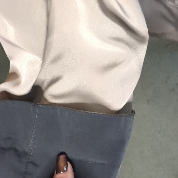 Reversible black/tan dbl pkt hooded long line quality made jacket coat 2way zip - Picture 6 of 14